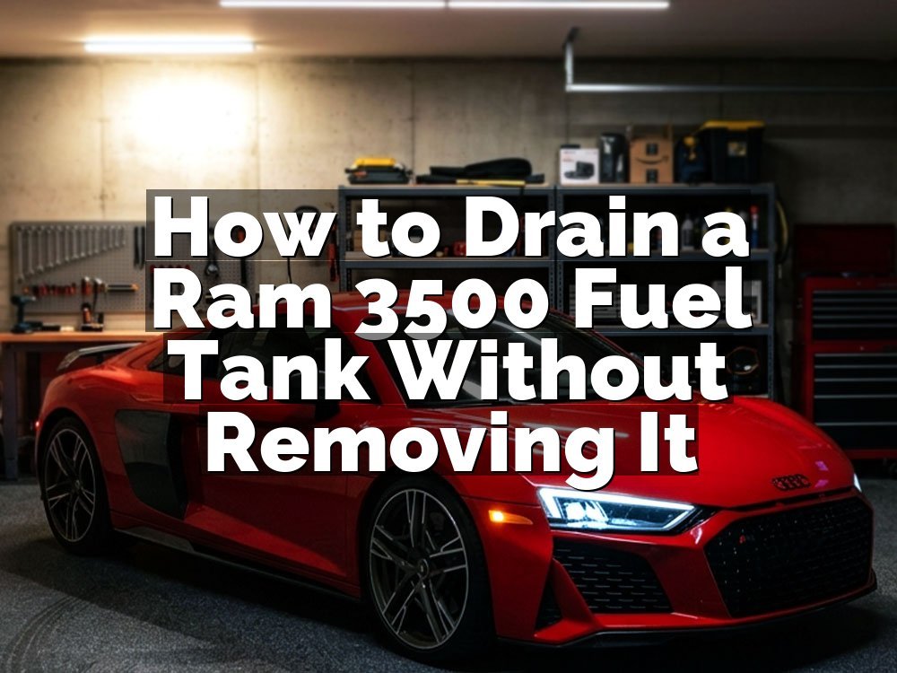 How to Drain a Ram 3500 Fuel Tank Without Removing It