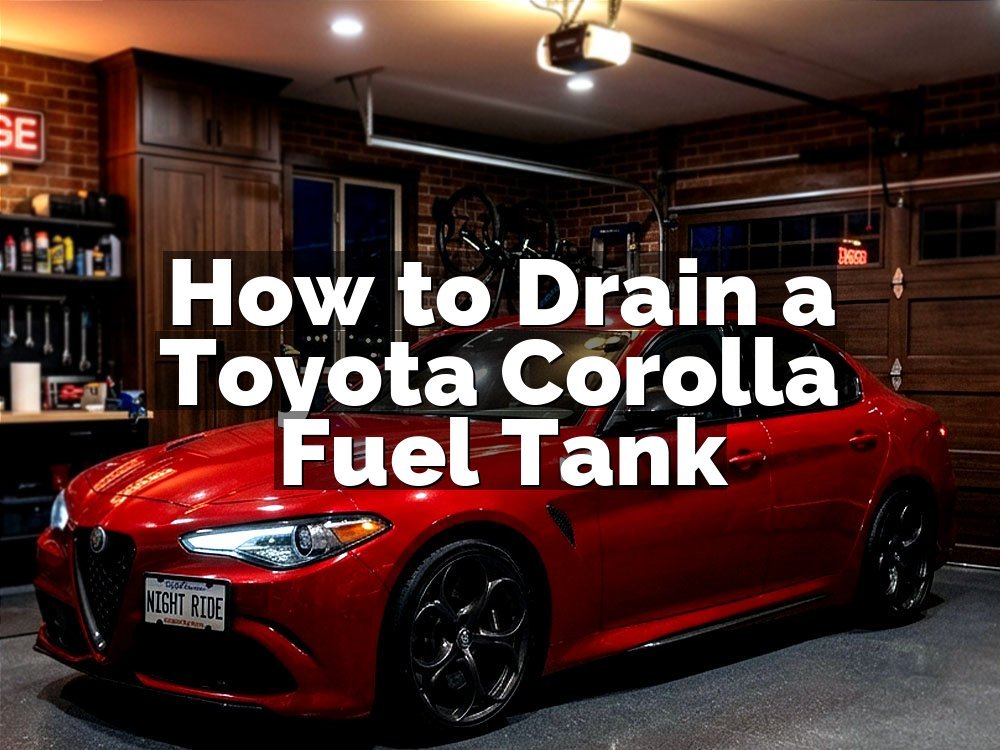How to Drain a Toyota Corolla Fuel Tank