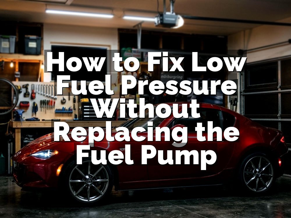 How to Fix Low Fuel Pressure Without Replacing the Fuel Pump